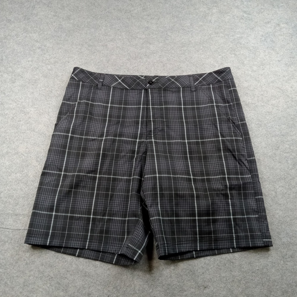 Fila Shorts Mens 40 Gray Golf Plaid Performance Stretch Lightweight‎ Athletic